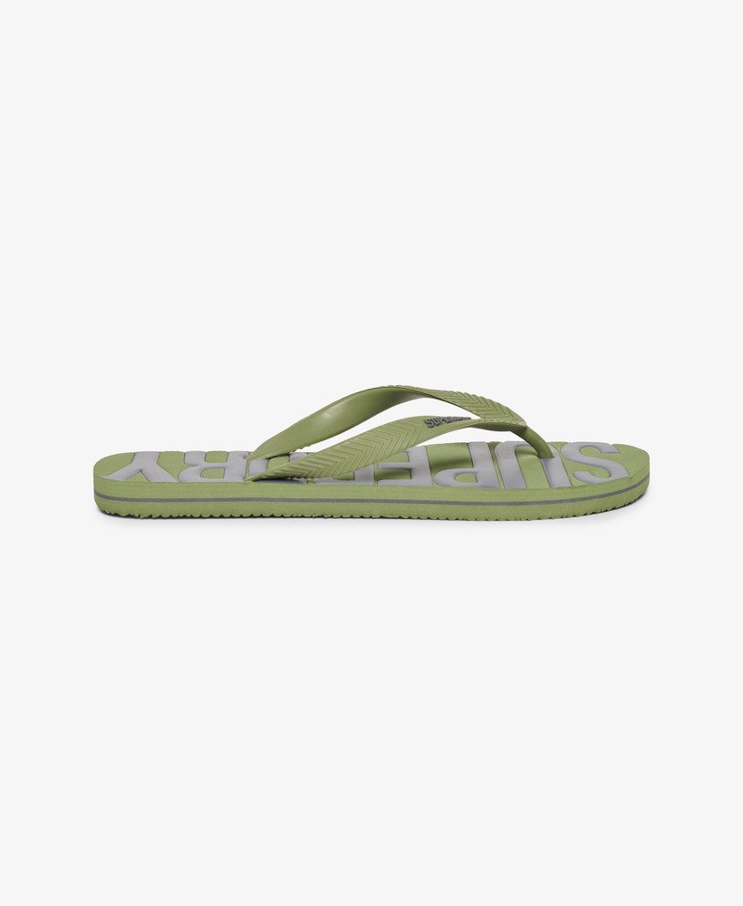 vintage teenslippers in olijfgroenkhaki