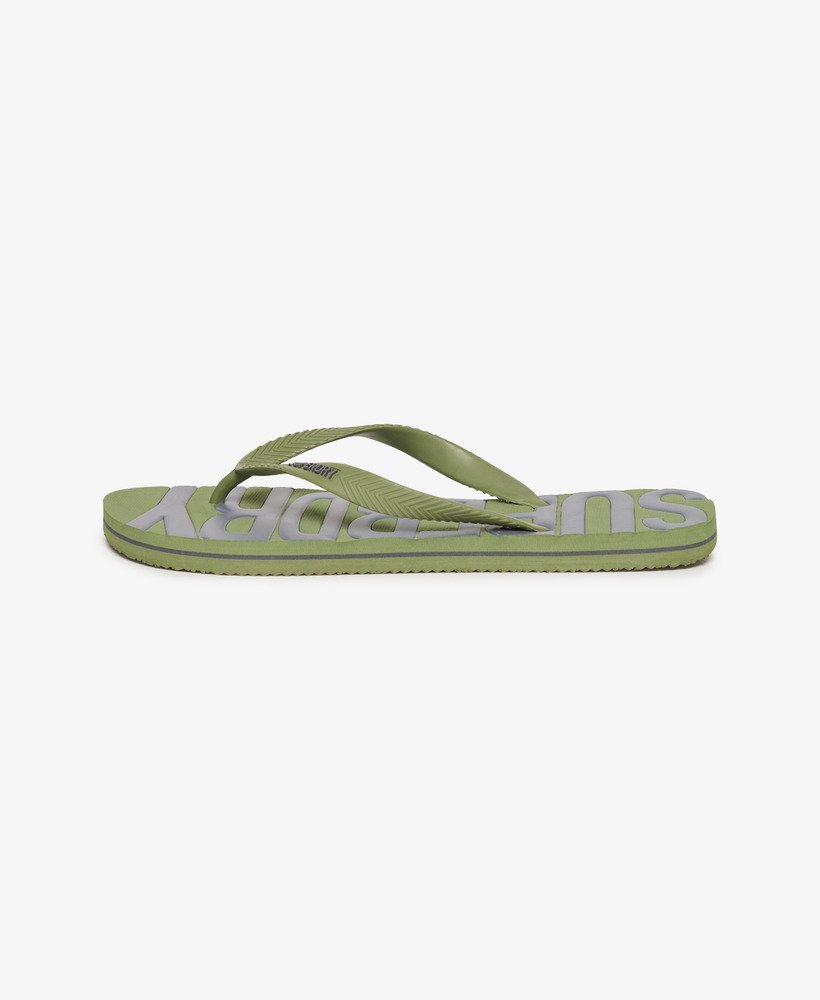 vintage teenslippers in olijfgroenkhaki