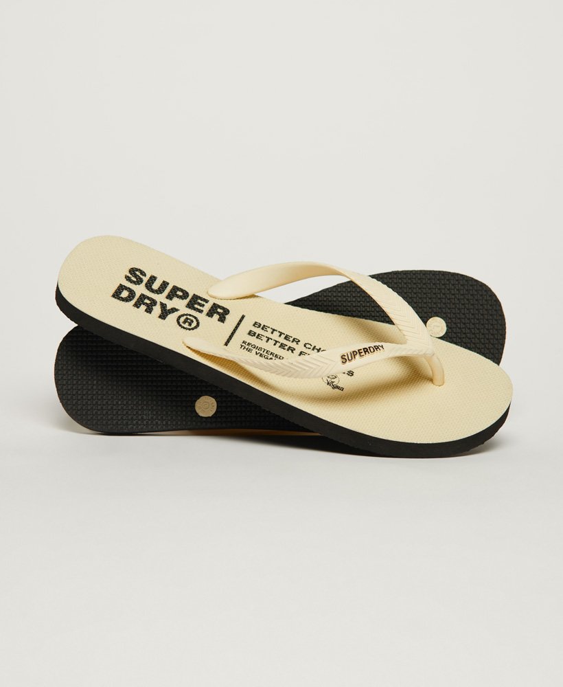 studios flip flops in ecru