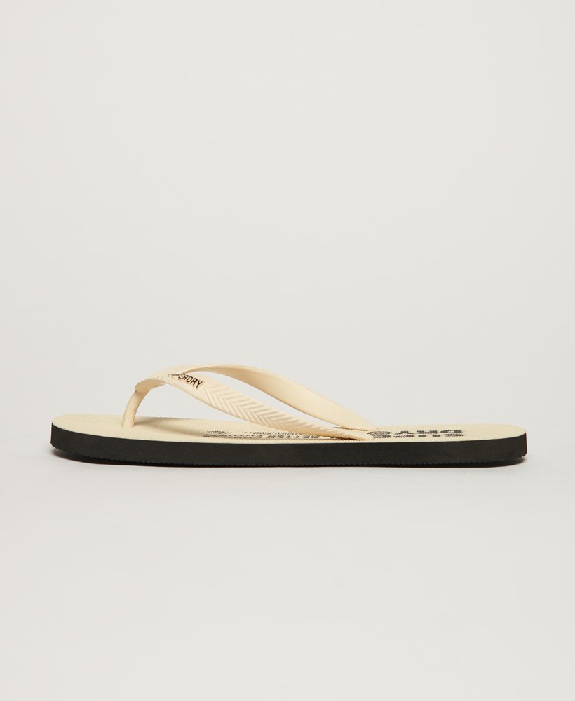 studios flip flops in ecru