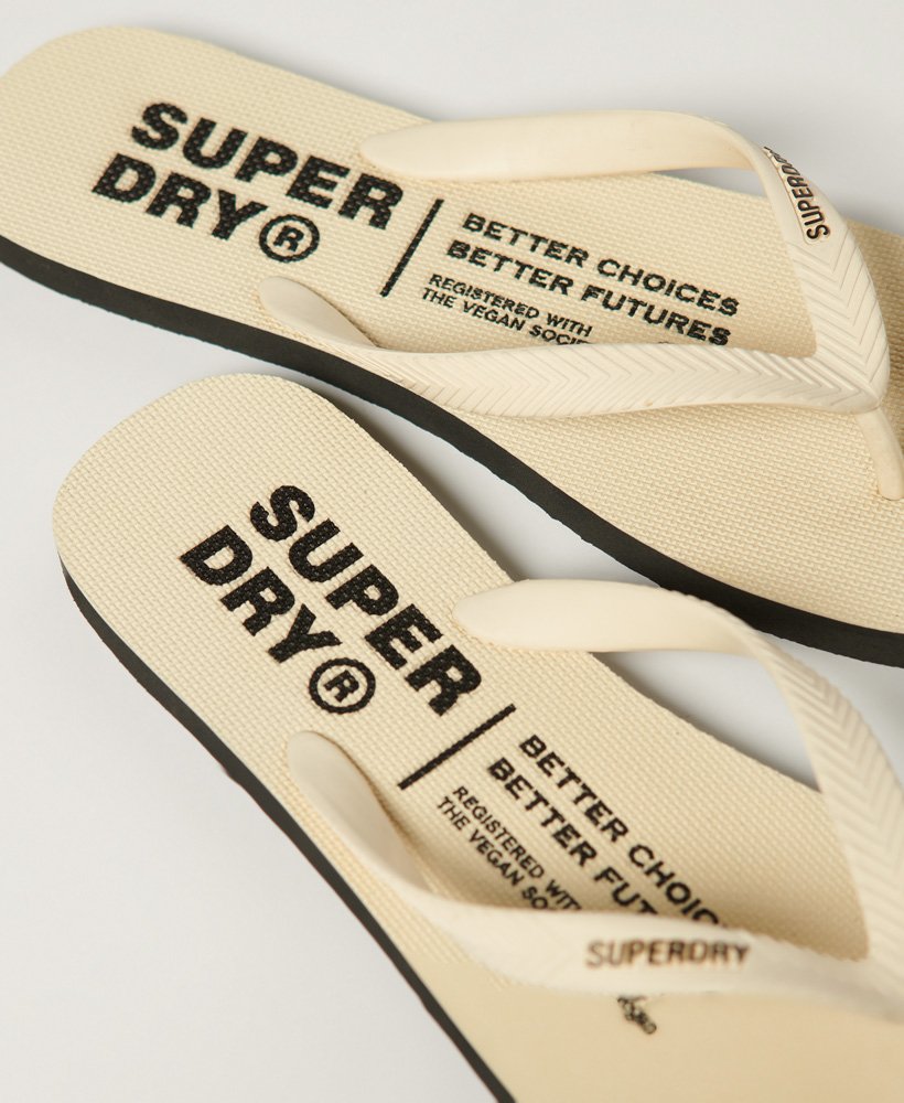 studios flip flops in ecru