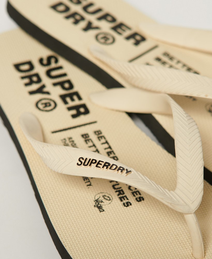 studios flip flops in ecru