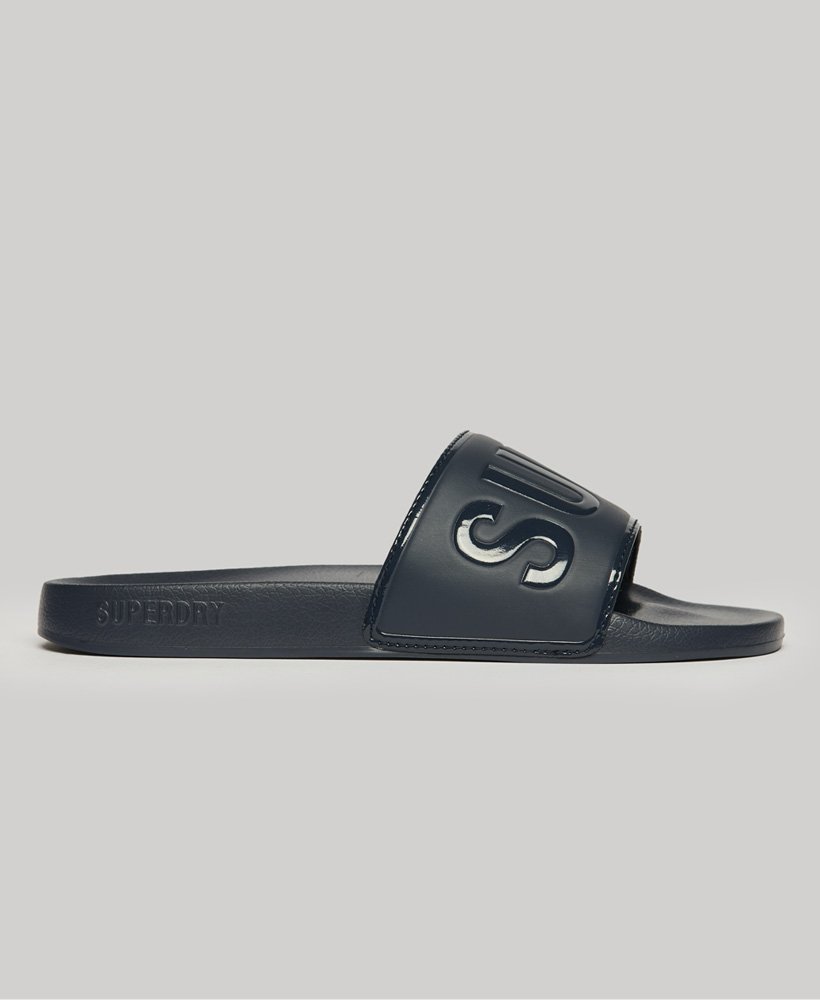 core pool sliders in baltisch blauw