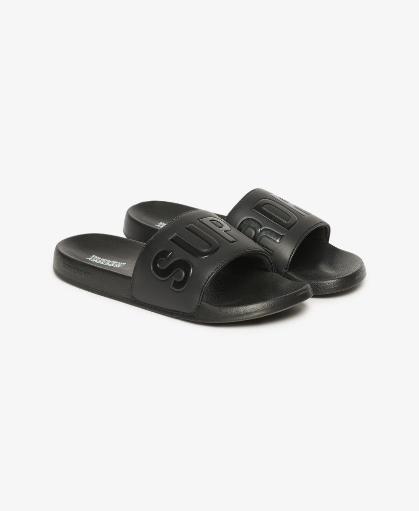 vegan core zwembadslippers in zwartzwart