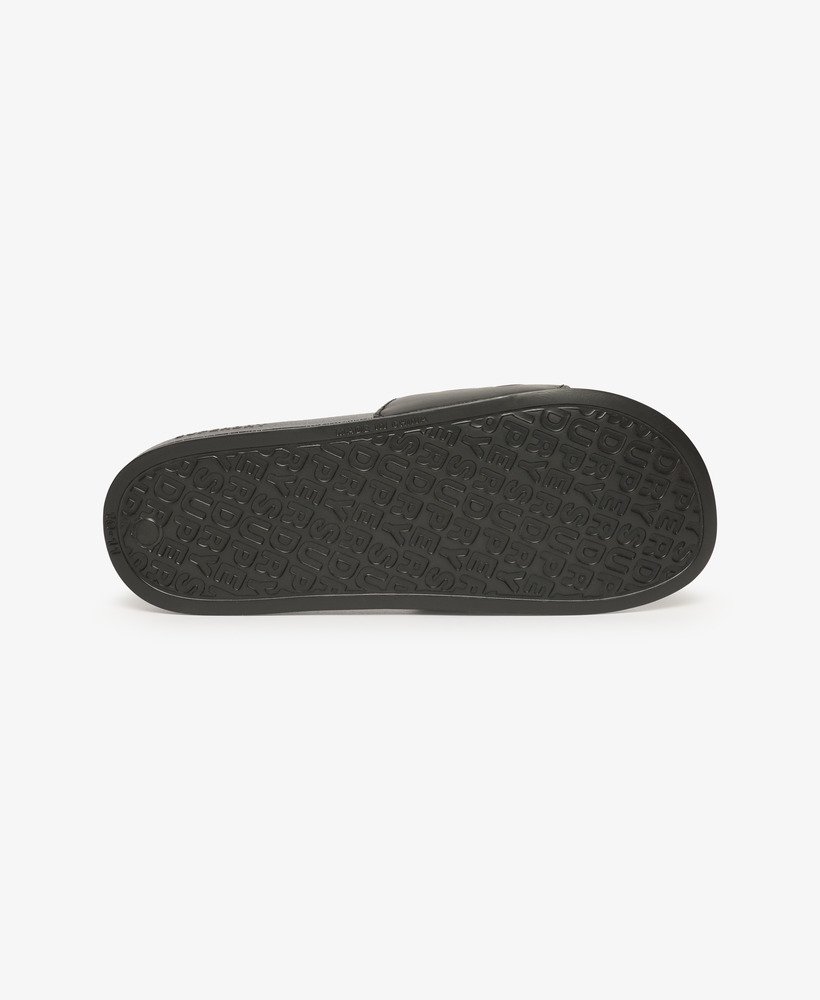 vegan core zwembadslippers in zwartzwart