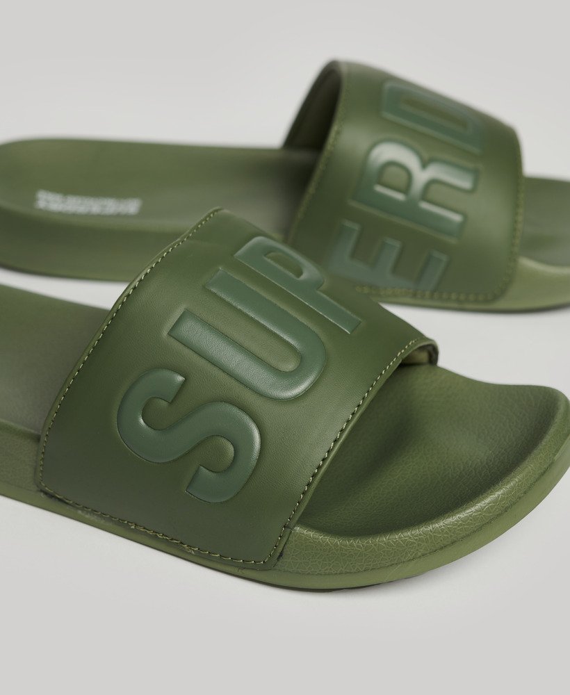 vegan core pool sliders in olive khakiolive khaki