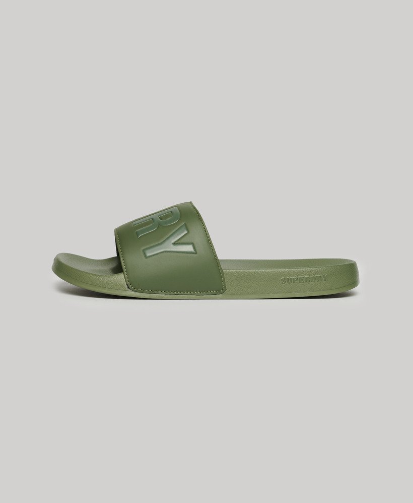 vegan core pool sliders in olive khakiolive khaki