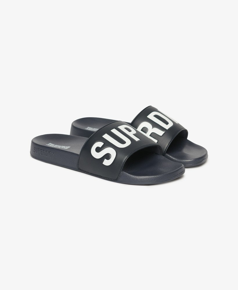 vegan core zwembadslippers in diepblauwoptisch