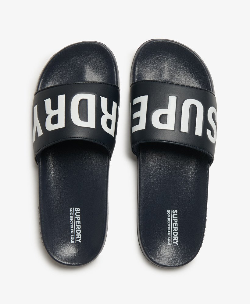 vegan core zwembadslippers in diepblauwoptisch