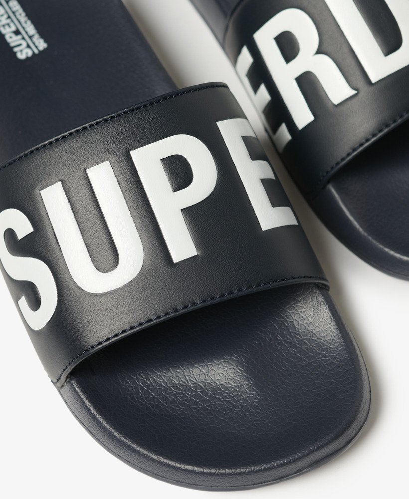 vegan core zwembadslippers in diepblauwoptisch