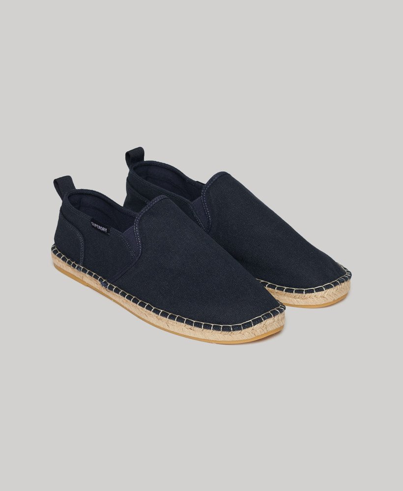canvas espadrilles in een diepblauwe kleur