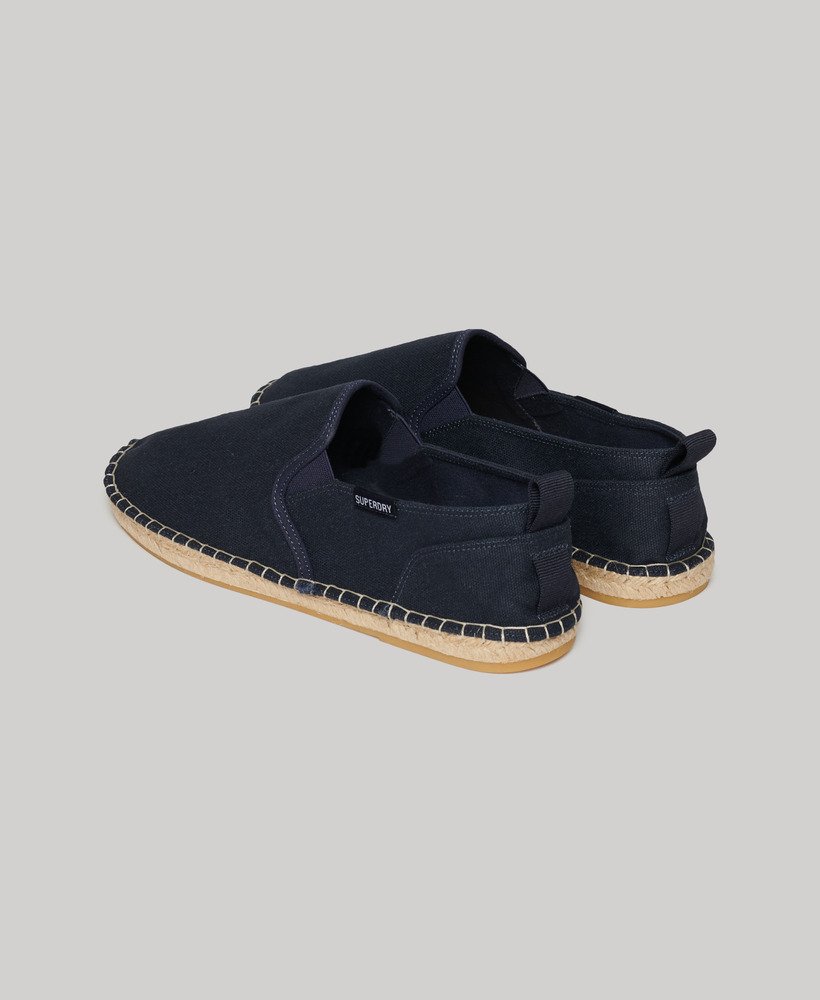 canvas espadrilles in een diepblauwe kleur