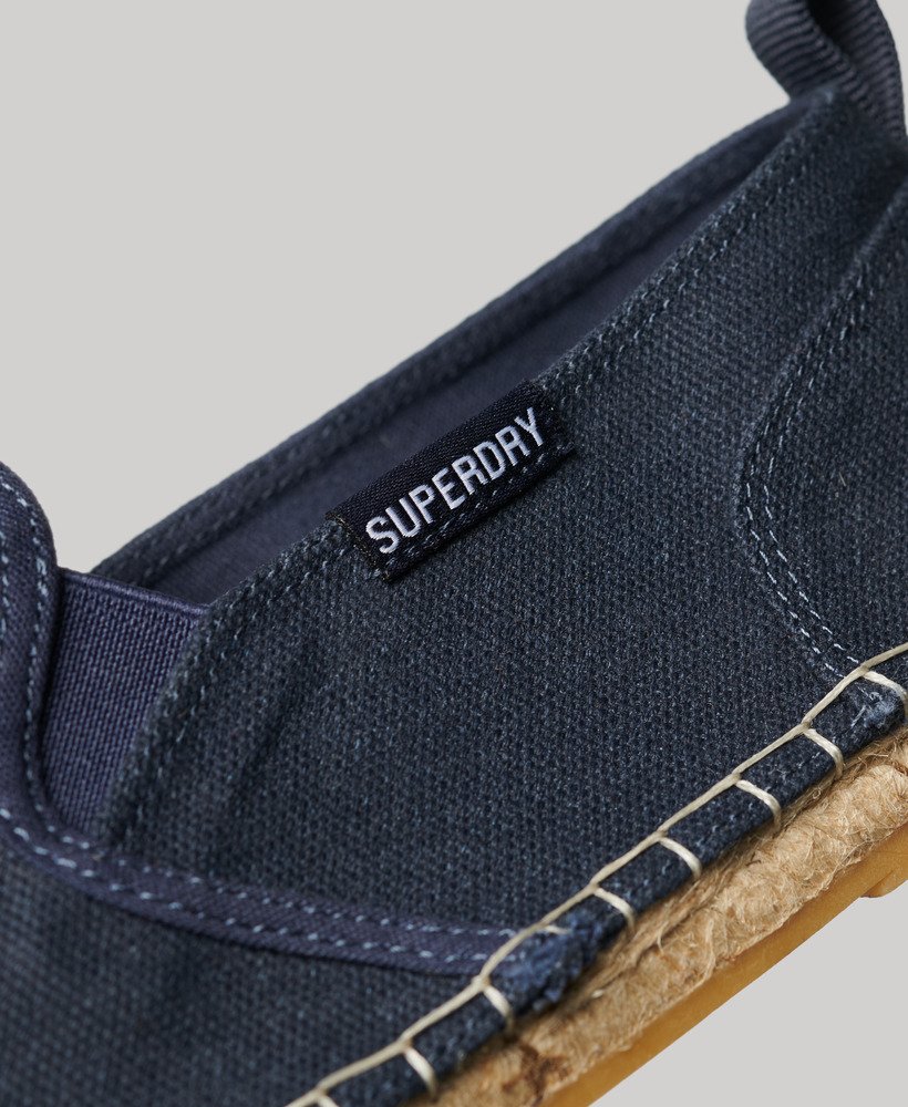 canvas espadrilles in een diepblauwe kleur