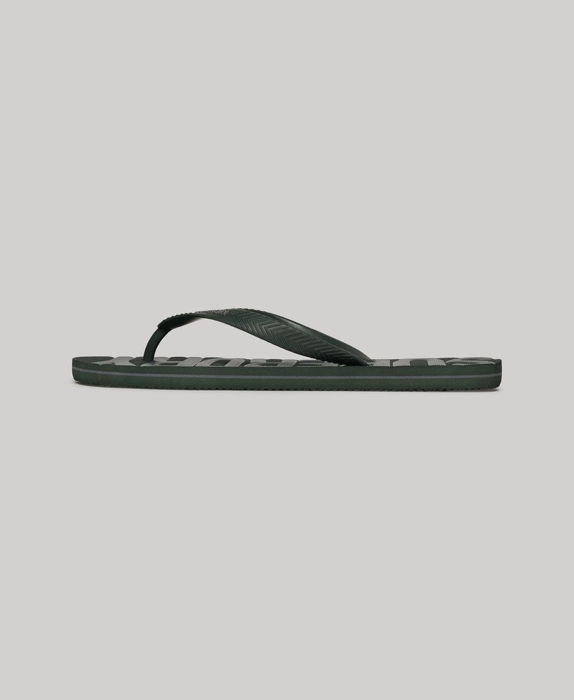 vintage veganistische teenslippers in olijfgroen afkomstig uit een restpartij.