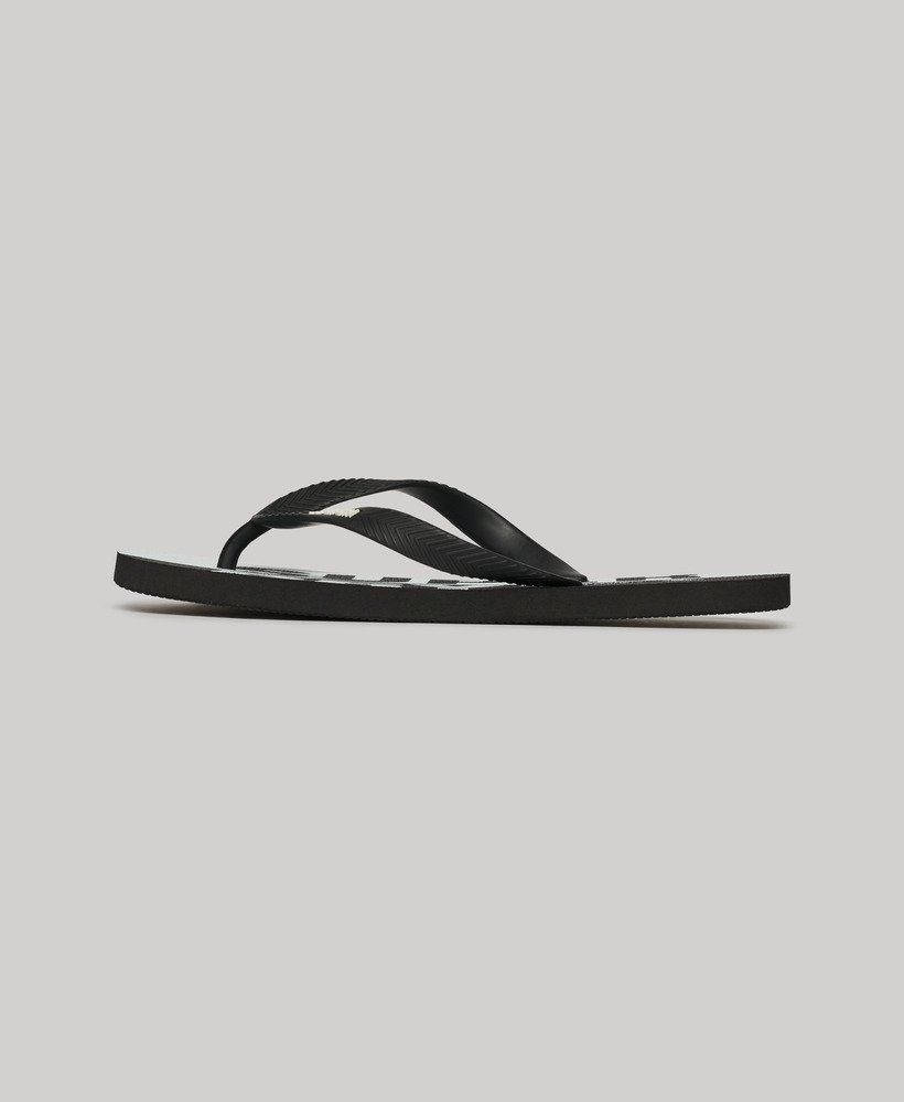 veganistische teenslippers met logo in opticblack