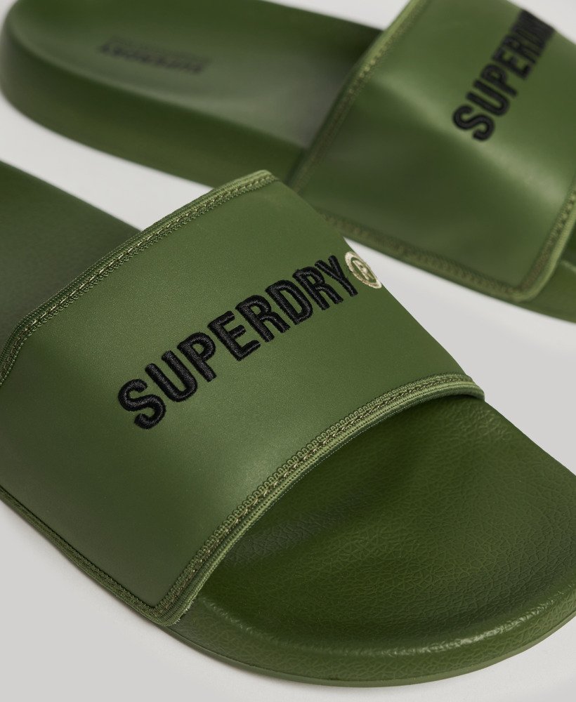 tarp vegan zwembadslippers in olijfgroenkhaki