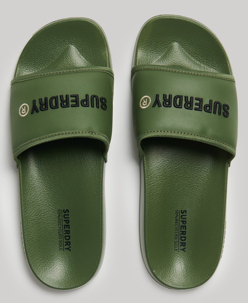 tarp vegan zwembadslippers in olijfgroenkhaki