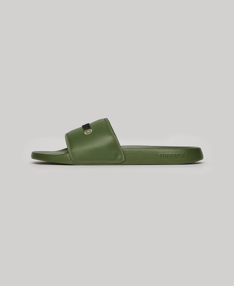 tarp vegan zwembadslippers in olijfgroenkhaki