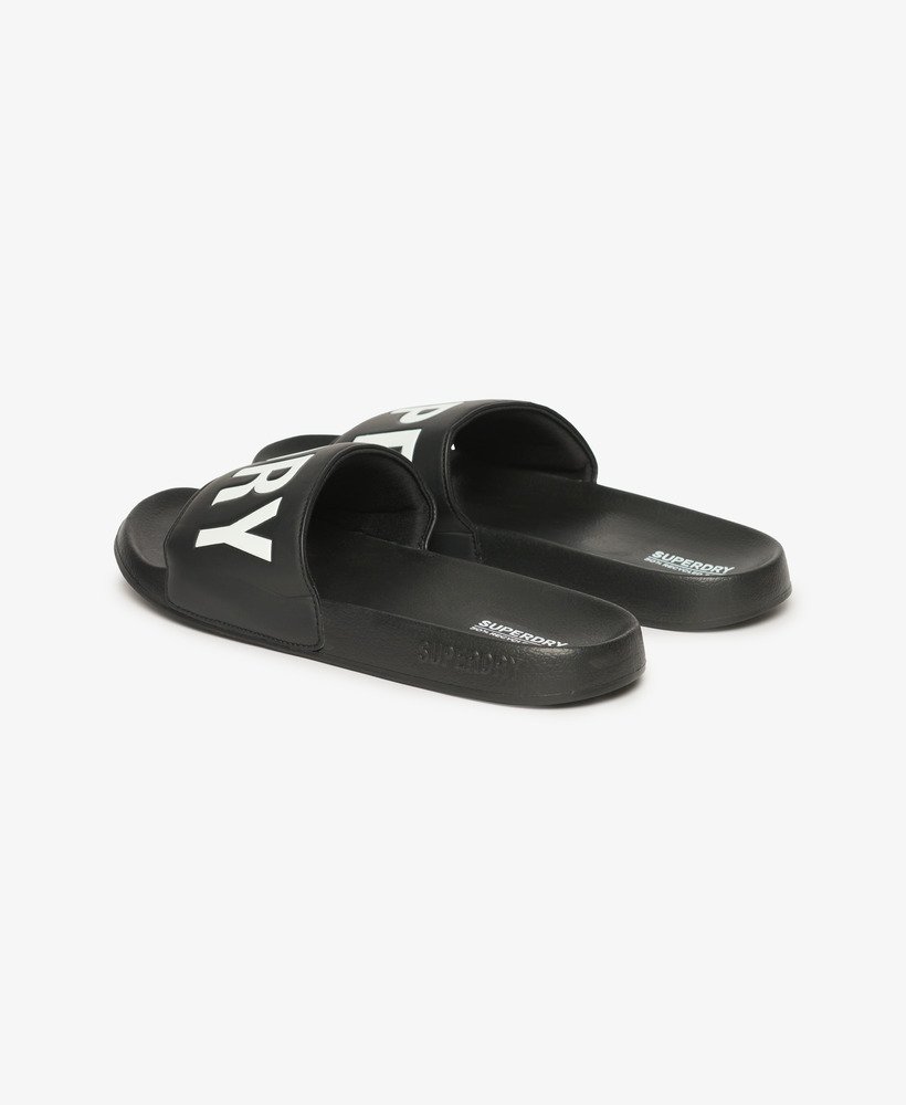 core vegan zwembadslippers in zwartwit