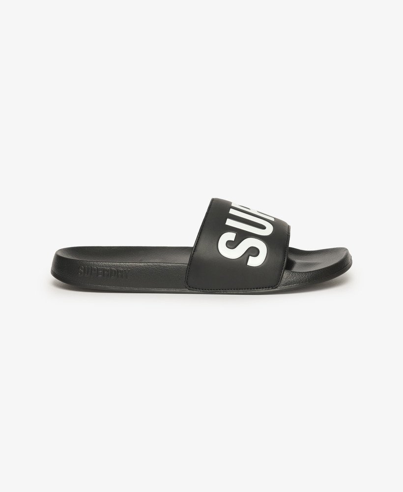 core vegan zwembadslippers in zwartwit