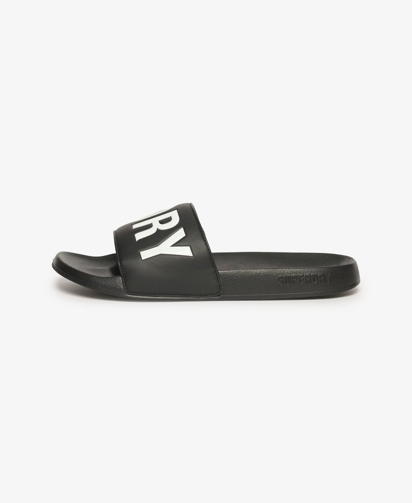 core vegan zwembadslippers in zwartwit