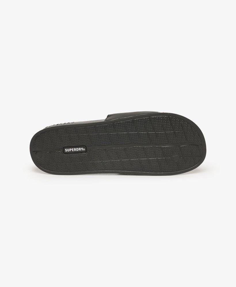 core vegan zwembadslippers in zwartwit