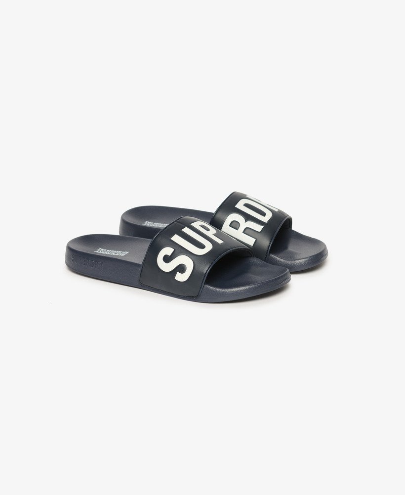 core vegan zwembadslippers in diepblauwoptisch