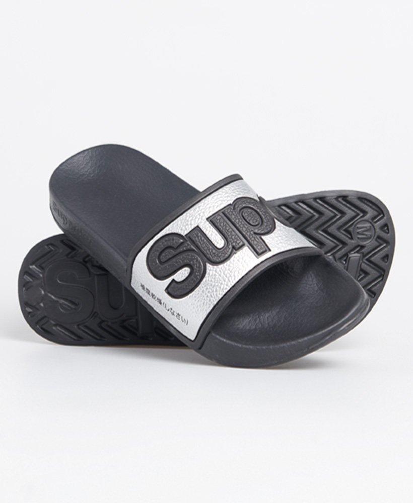 eva 2.0 zwembadslippers in zilver