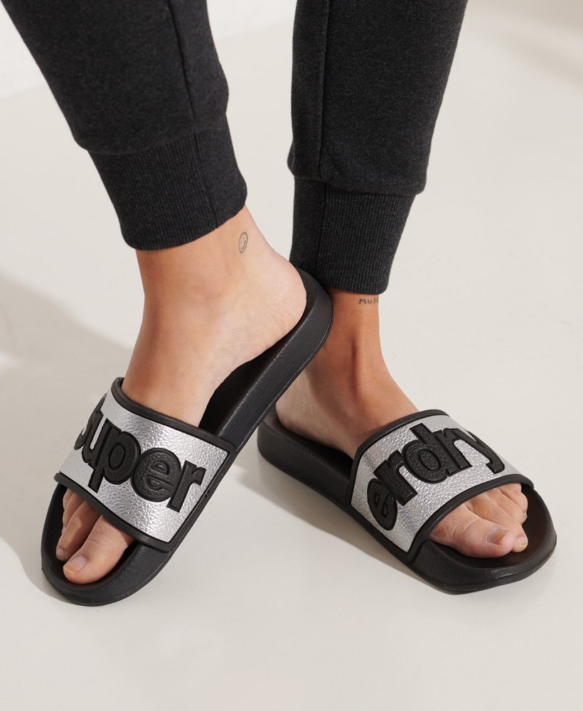 eva 2.0 zwembadslippers in zilver