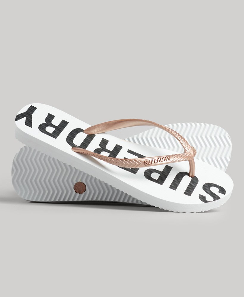 code core sport flip flops in opticmetallic rose