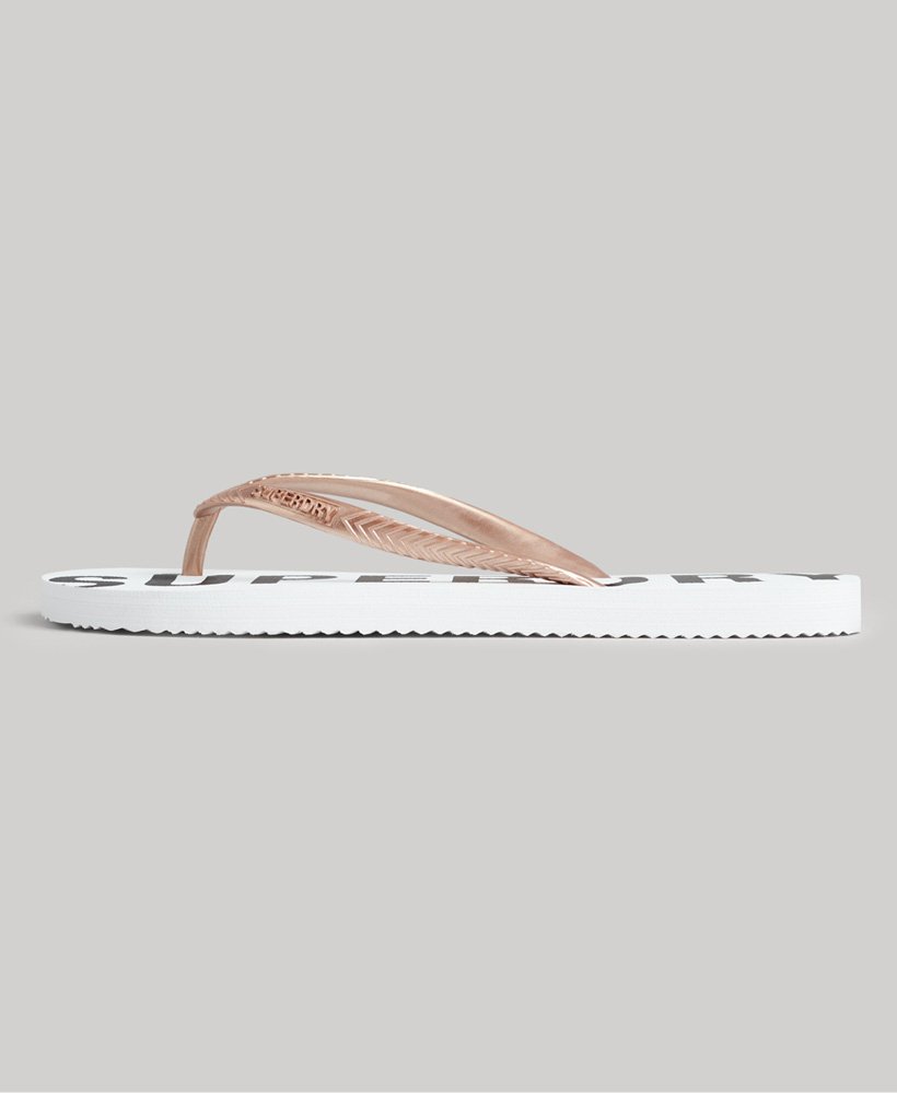 code core sport flip flops in opticmetallic rose