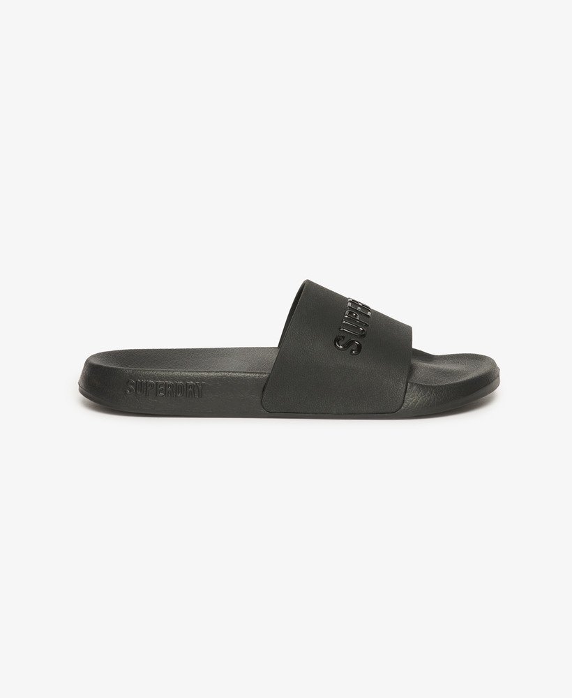 code logo zwembadslippers in zwartzwart