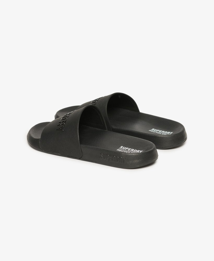 code logo zwembadslippers in zwartzwart