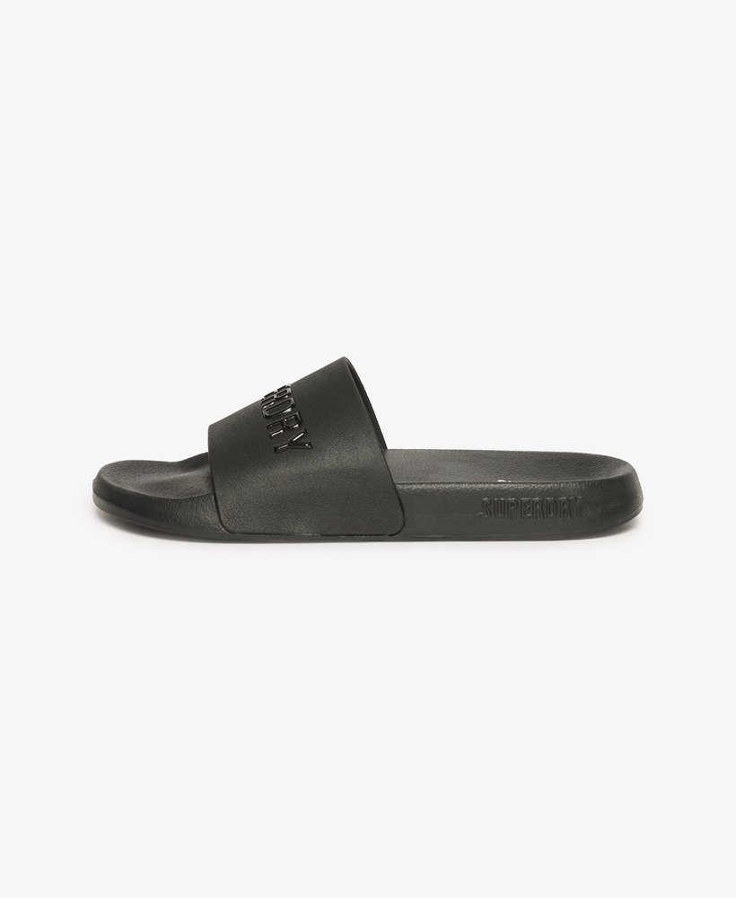 code logo zwembadslippers in zwartzwart