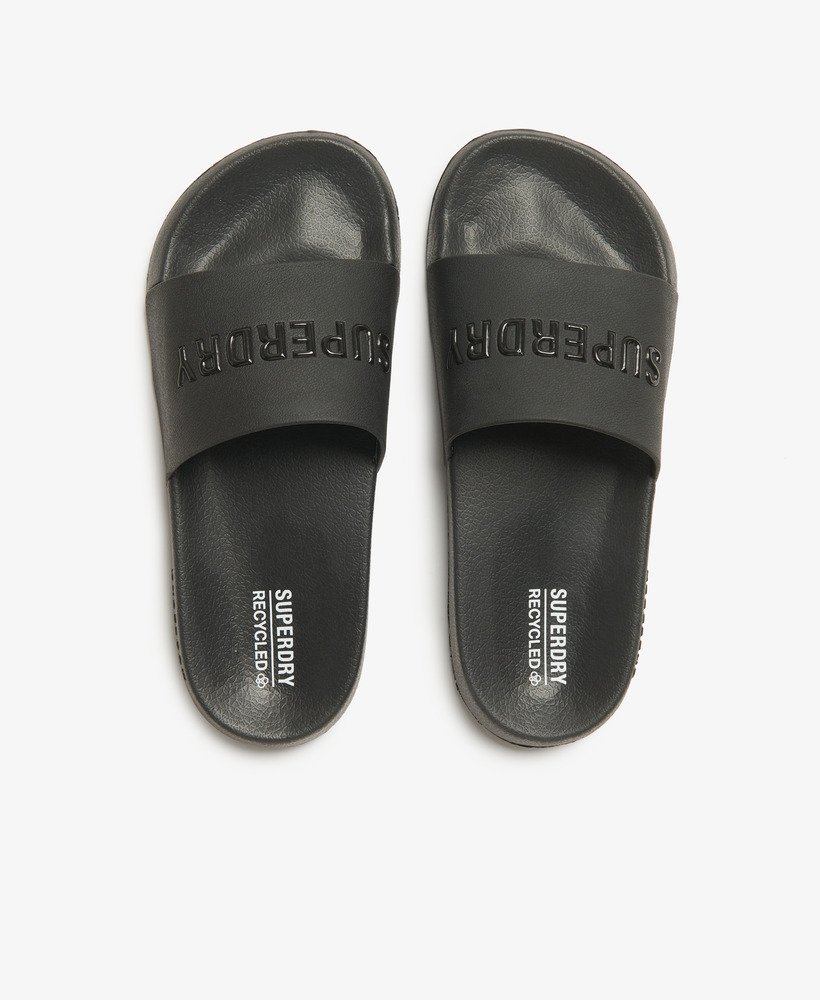 code logo zwembadslippers in zwartzwart