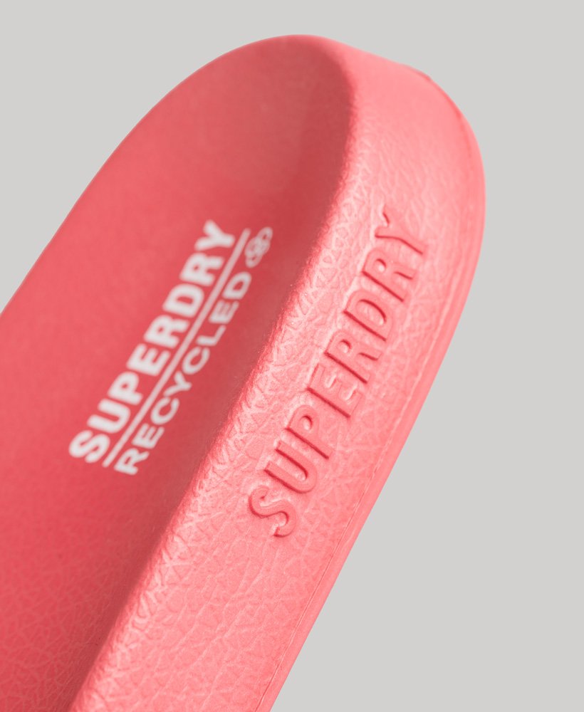 code logo zwembadschuifjes in actief roze