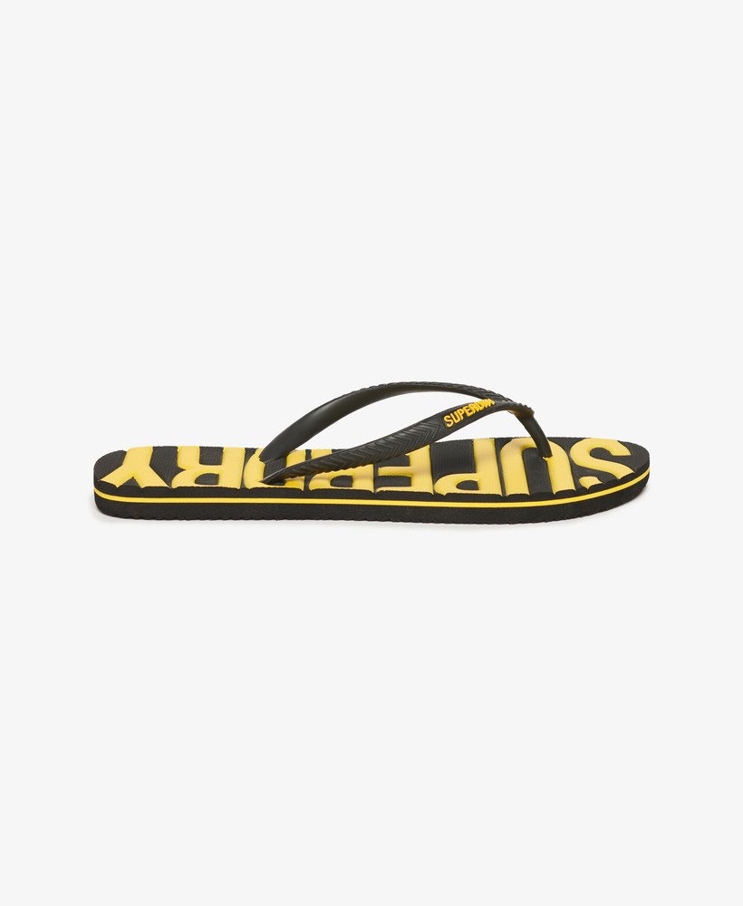 vintage teenslippers in zwart