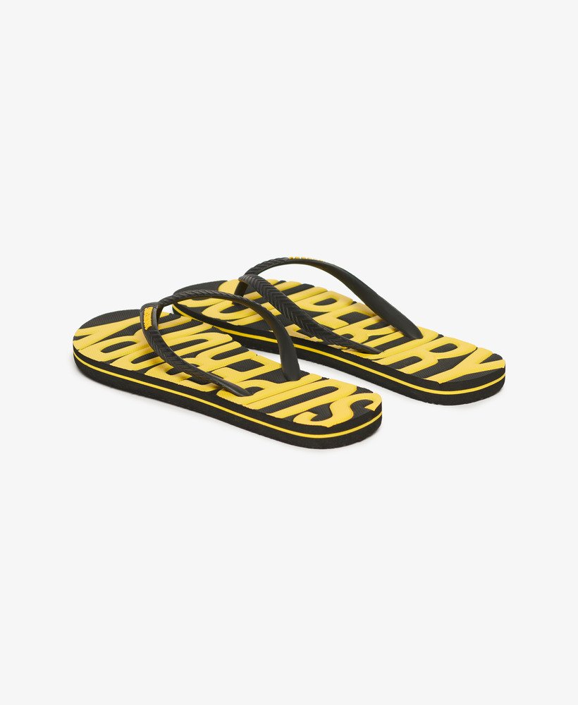 vintage teenslippers in zwart