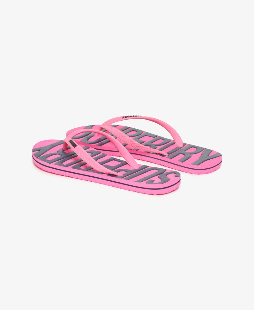 vintage teenslippers in felroze