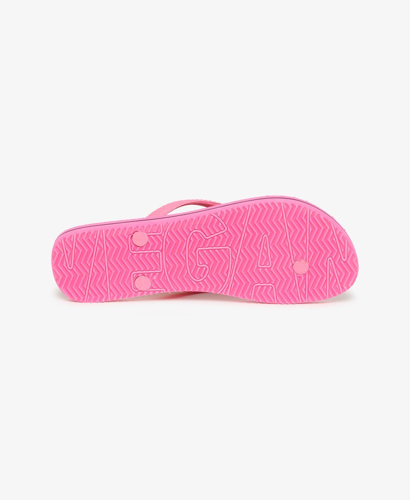 vintage teenslippers in felroze