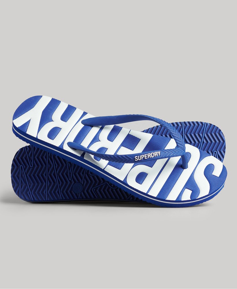 vintage teenslippers in koningsblauw