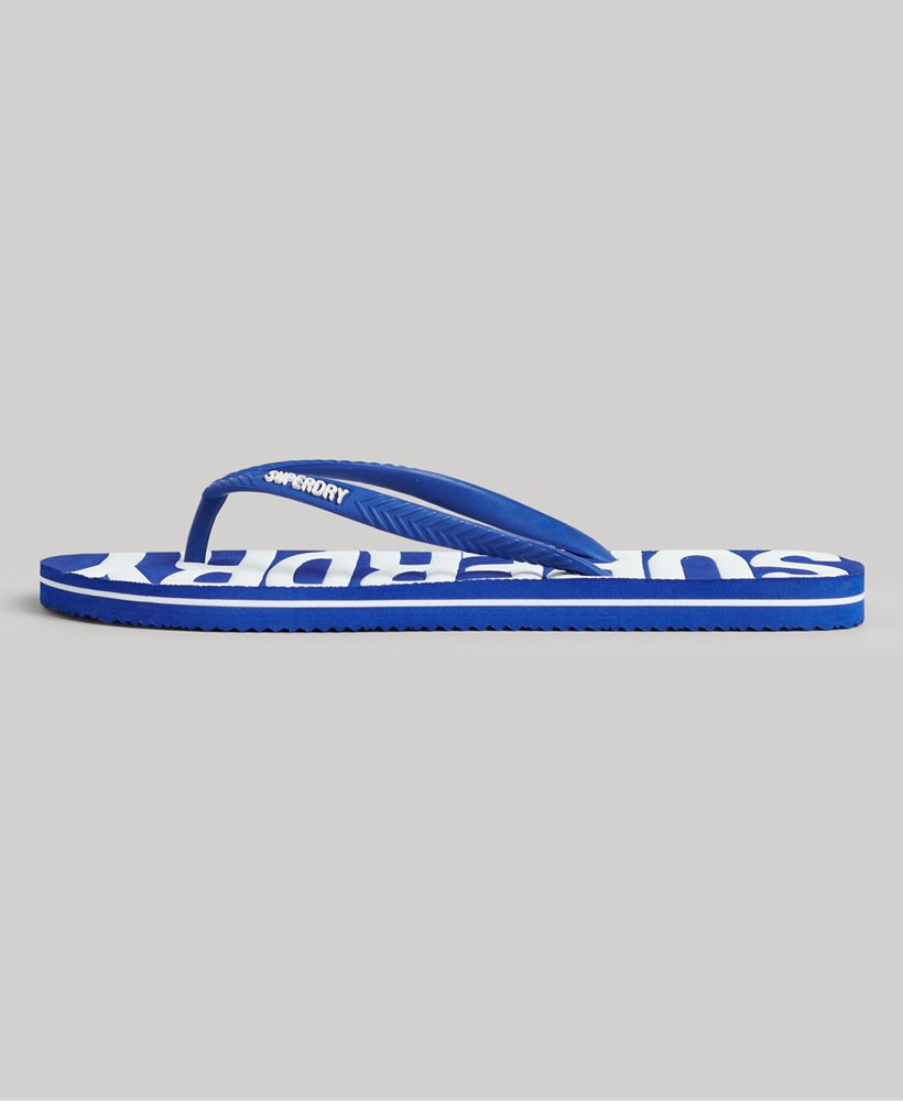 vintage teenslippers in koningsblauw