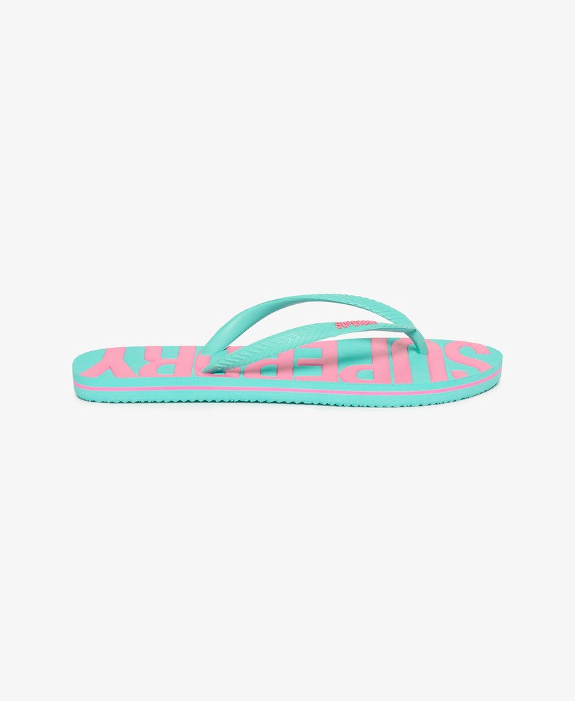 vintage teenslippers in aqua