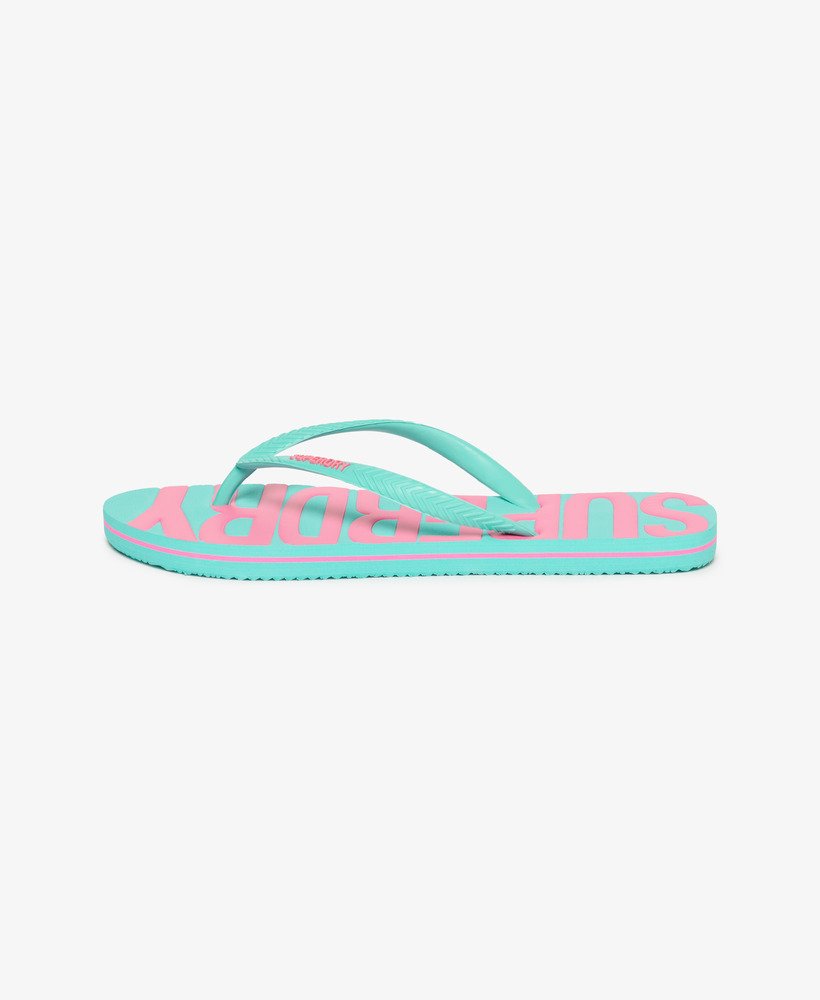 vintage teenslippers in aqua