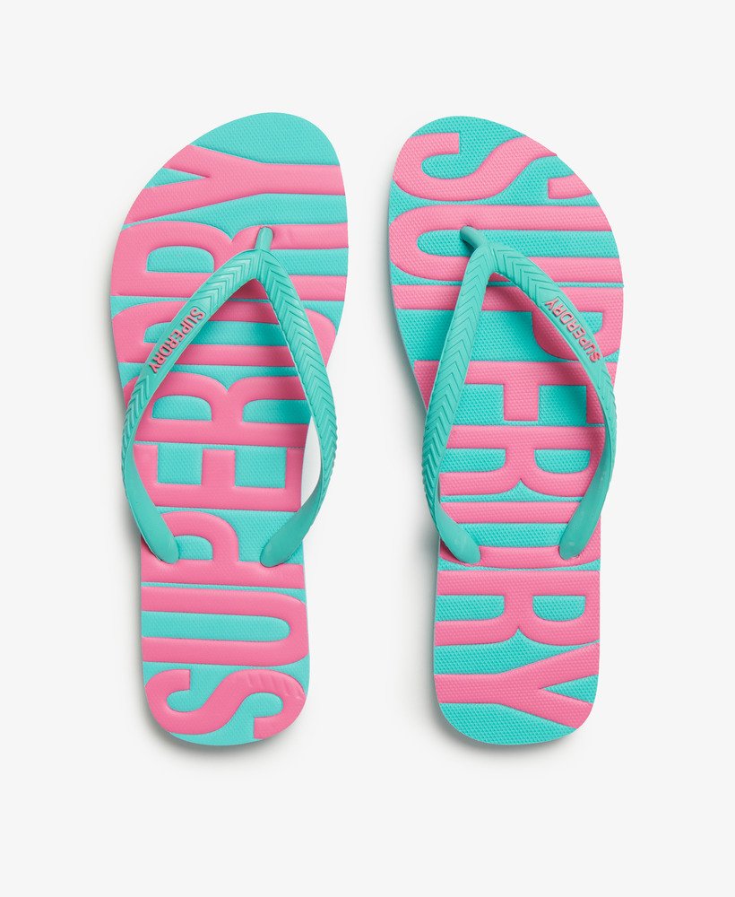 vintage teenslippers in aqua