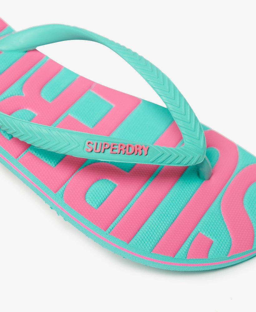 vintage teenslippers in aqua