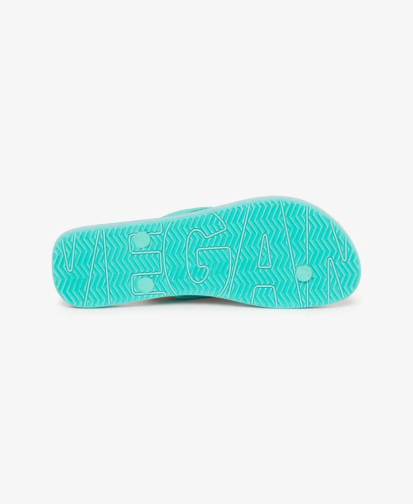 vintage teenslippers in aqua