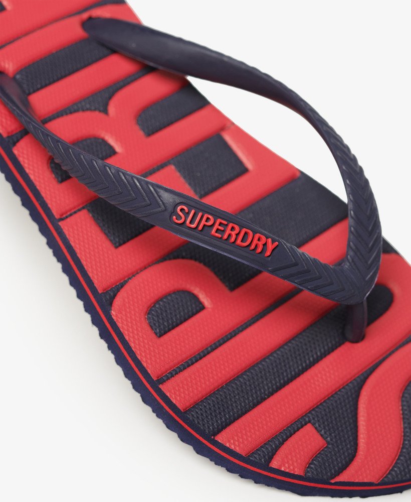 vintage teenslippers in diep marineblauw.