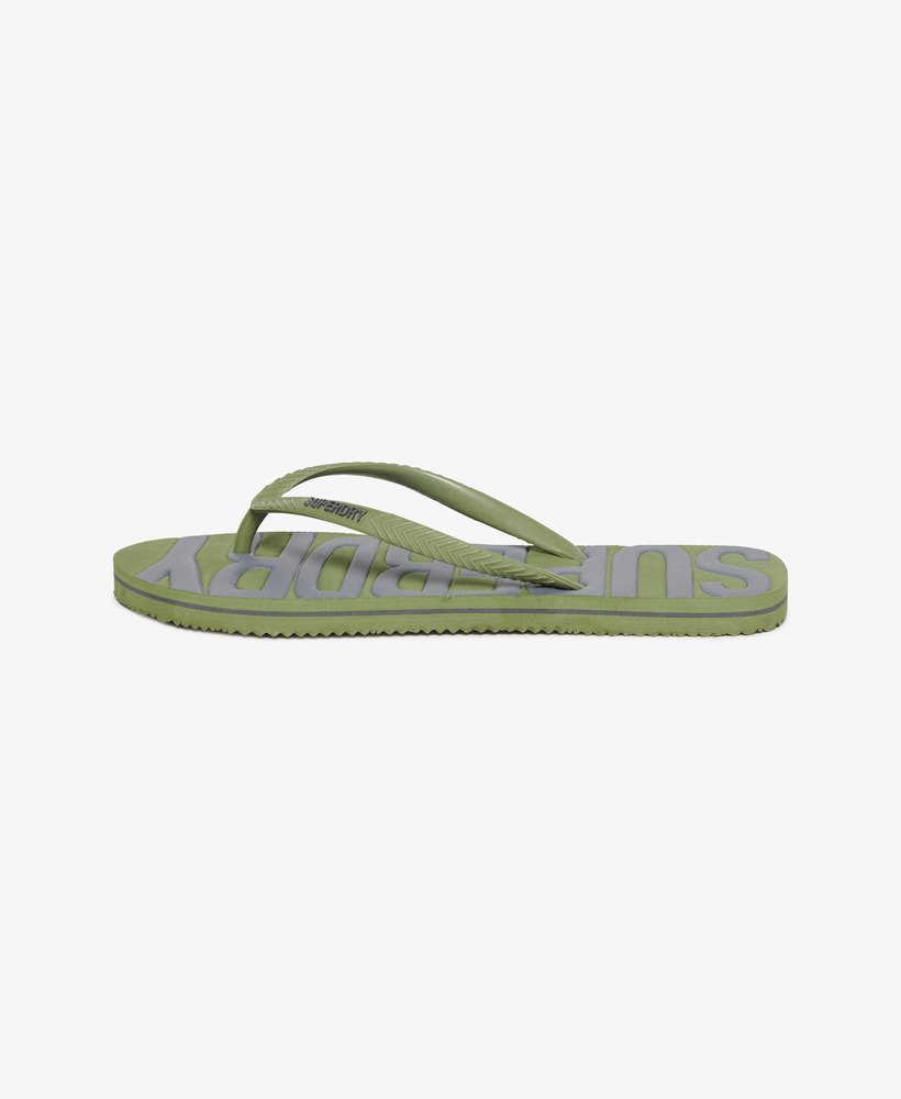 vintage teenslippers in olijfgroenkhaki