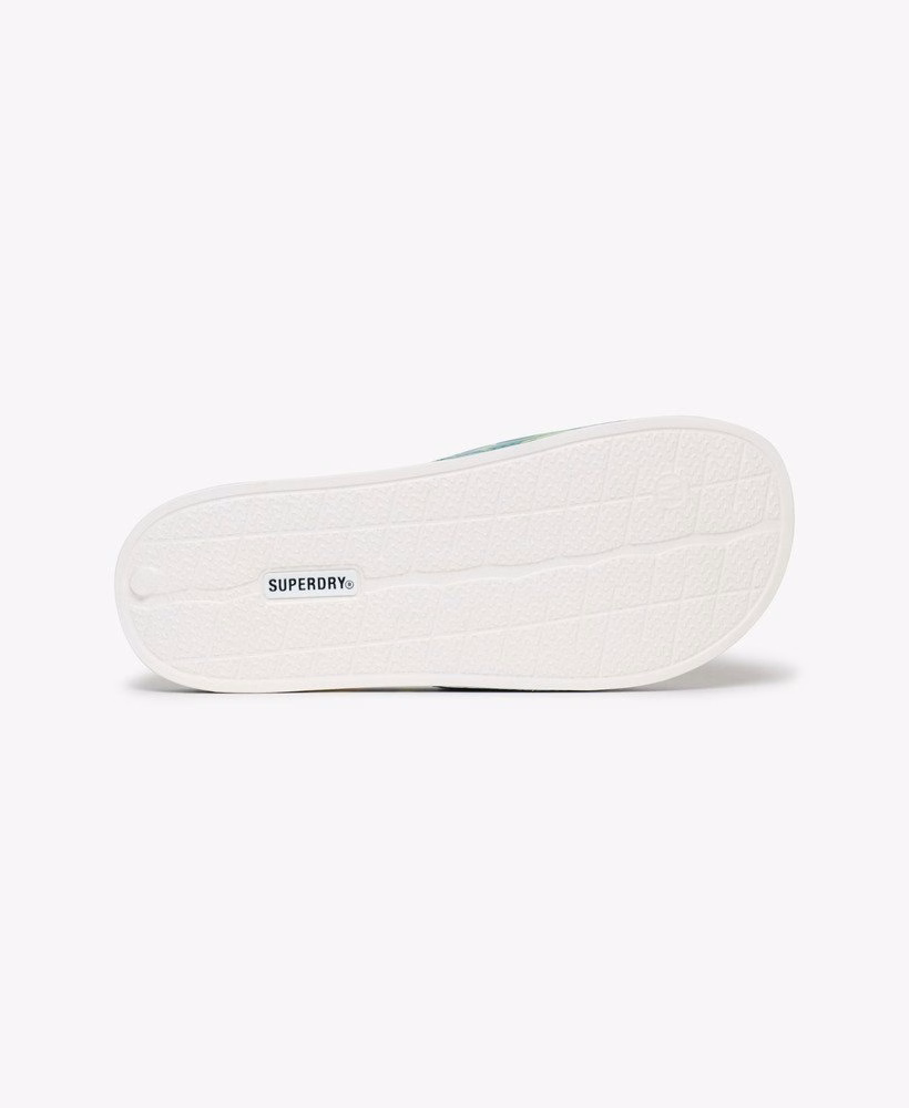 Strand slippers met all-over print